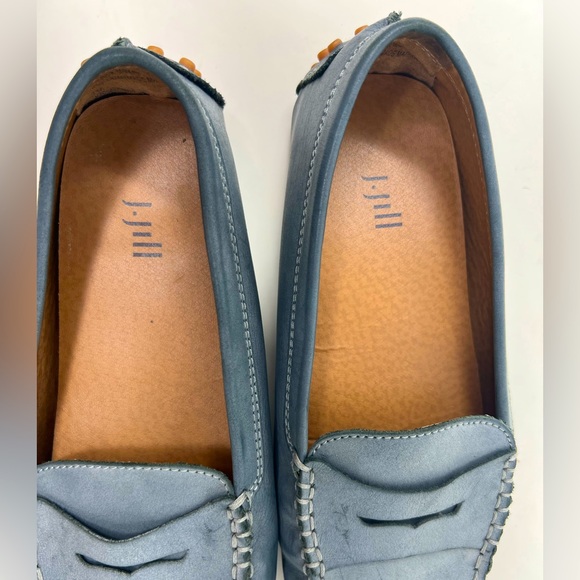 J Jill Blue Leather Driving Loafers Size 7 Slip On Comfort Walking Shoes - Picture 12 of 14